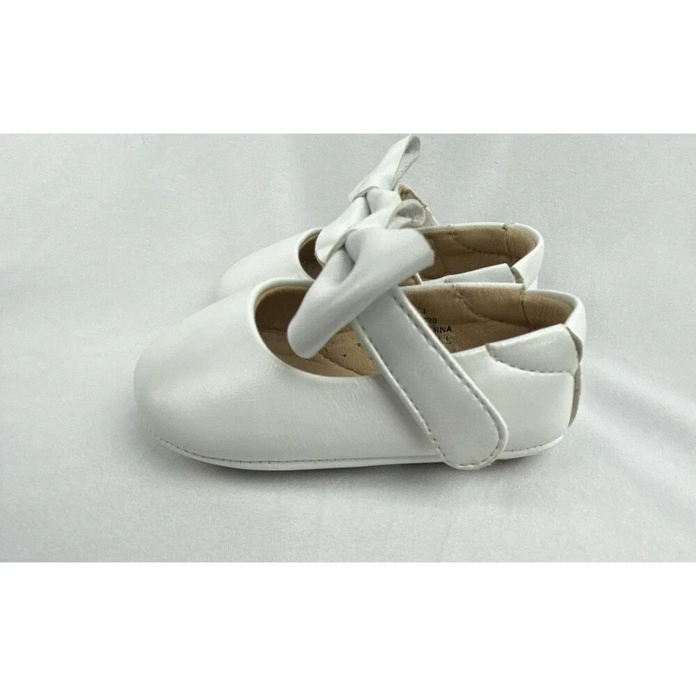 Felix & Flora Mary Jane‎ Shoes Baby Girls Size 12 Adjustable Strap Bow MINT!